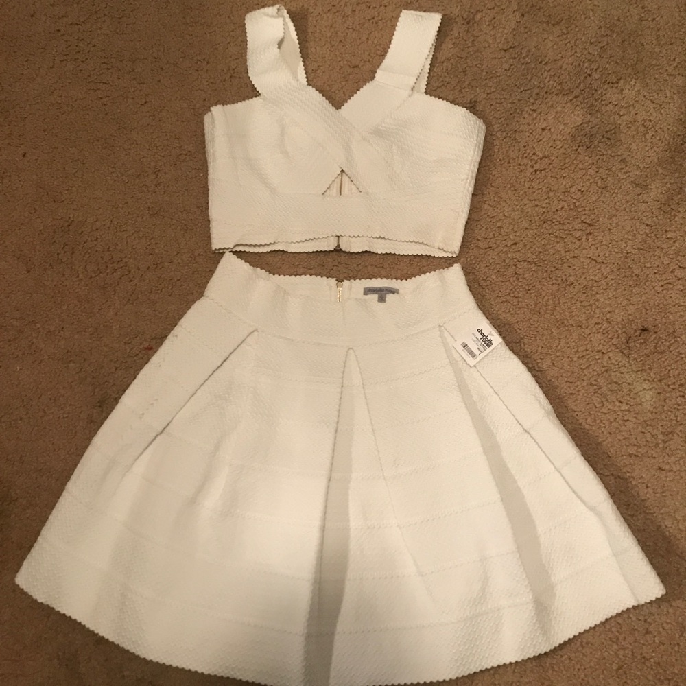 Summer crop top/skirt matching set